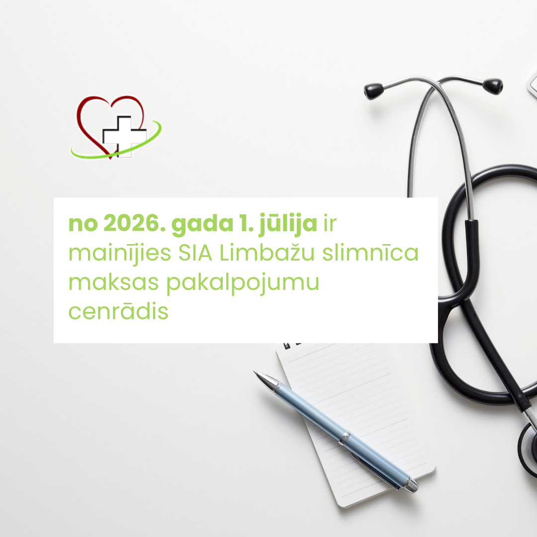 no 2026. gada 1. jūlija ir mainījies SIA Limbažu slimnīca maksas pakalpojumu cenrādis